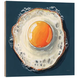 Holzbild Perfektes Spiegelei