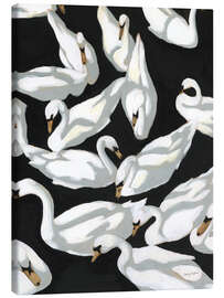 Leinwandbild Schwanenteich