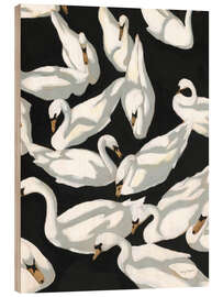 Holzbild Schwanenteich