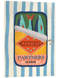 Acrylglasbild Leckere Sardinen IV