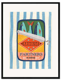 Gerahmter Kunstdruck Leckere Sardinen IV
