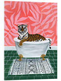 Acrylglasbild Tiger in der Badewanne - Yvette St. Amant