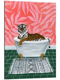 Alubild Tiger in der Badewanne - Yvette St. Amant