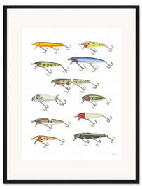Gerahmter Kunstdruck Angelköder