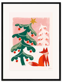 Gerahmter Kunstdruck Retro Weihnachtsurlaub I