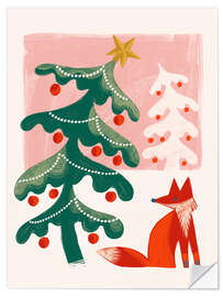 Wandsticker Retro Weihnachtsurlaub I