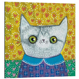 Aluminium print Kooky Cat - Melissa Averinos