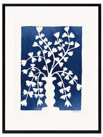 Gerahmter Kunstdruck Blooming Blue II