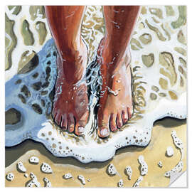 Wandsticker In den Wellen stehen