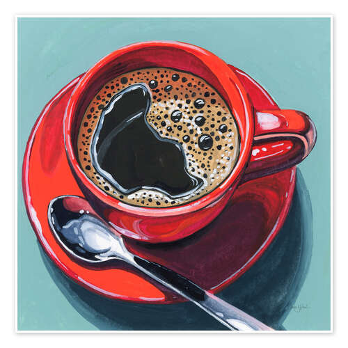 Poster Red cup of espresso