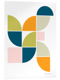 Acrylglasbild Mid Century Geo I