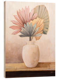 Holzbild Sonnenpalmen Stillleben