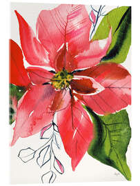 Acrylglasbild Holiday Poinsettia - Kristy Rice