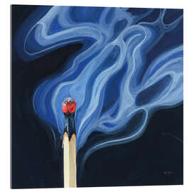 Acrylglasbild Ein Streichholz ausblasen II - Kate Jarvick Birch