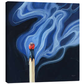 Leinwandbild Ein Streichholz ausblasen II - Kate Jarvick Birch