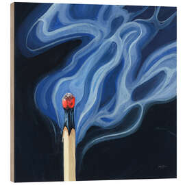 Holzbild Ein Streichholz ausblasen II - Kate Jarvick Birch