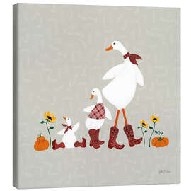 Leinwandbild Enten im Kürbisbeet - Yvette St. Amant