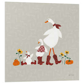 Hartschaumbild Enten im Kürbisbeet - Yvette St. Amant