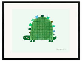 Gerahmter Kunstdruck Geometrische Schildkröte