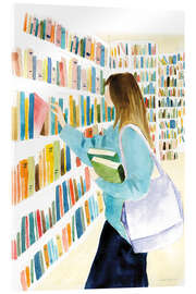 Acrylglasbild Bücher kann man nie genug haben