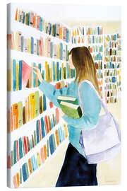 Leinwandbild Bücher kann man nie genug haben