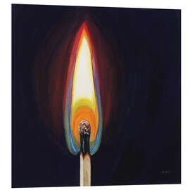 Hartschaumbild Ein Streichholz ausblasen I - Kate Jarvick Birch