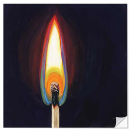 Sticker mural Blowing Out A Match I - Kate Jarvick Birch