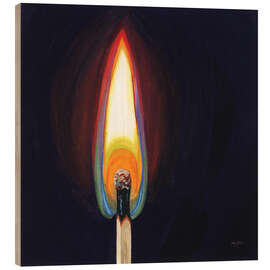 Holzbild Ein Streichholz ausblasen I - Kate Jarvick Birch