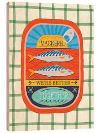 Holzbild Leckere Sardinen II