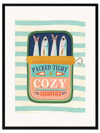 Gerahmter Kunstdruck Leckere Sardinen I