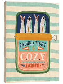 Holzbild Leckere Sardinen I