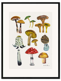 Gerahmter Kunstdruck Waldpilze II