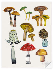 Wandsticker Waldpilze II