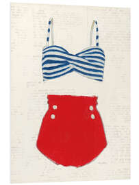 Hartschaumbild Retro Bademode II