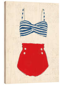 Holzbild Retro Bademode II