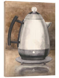 Holzbild Kaffeekanne