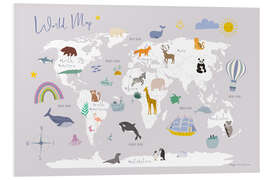 Hartschaumbild Karte der Tierwelt II - Kasia Kucwaj-Tybur
