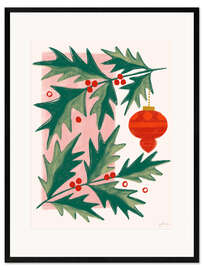 Gerahmter Kunstdruck Retro Weihnachtsurlaub II