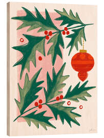 Holzbild Retro Weihnachtsurlaub II