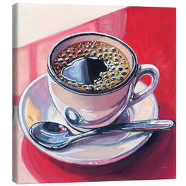 Leinwandbild Schwarzer Kaffee auf einer Theke - Kate Jarvick Birch