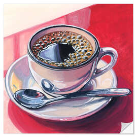 Wandsticker Schwarzer Kaffee auf einer Theke - Kate Jarvick Birch