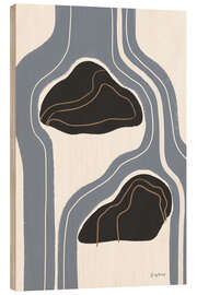 Holzbild Abstrakter Wasserfall III