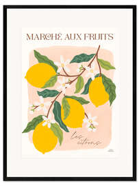 Gerahmter Kunstdruck Marché Aux Fruits (Obstmarkt) II - Laura Marshall