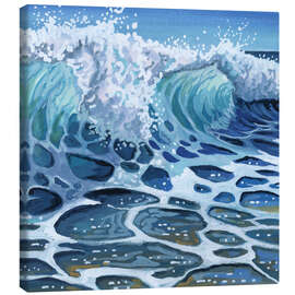 Leinwandbild Brechende Wellen am Strand - Kate Jarvick Birch
