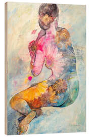 Holzbild Floraler Akt II - Albena Hristova