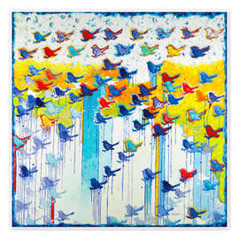 Kunstwerk It's Raining Birds Hallelujah - Shirley Novak