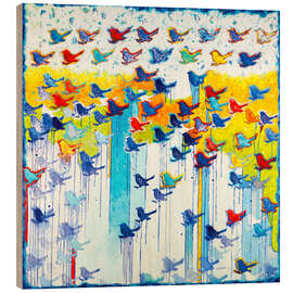 Holzbild It's Raining Birds Hallelujah - Shirley Novak