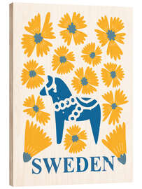 Holzbild Schwedische Volkskunst - Omar Escalante