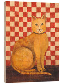 Holzbild Sam the Cat - David Carter Brown