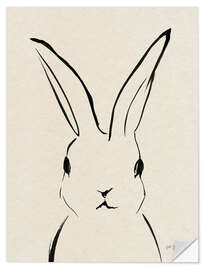 Wandsticker Hasenporträt